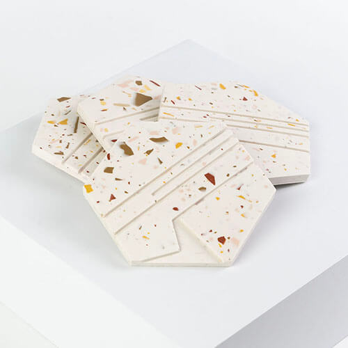 Sous-verres hexagone